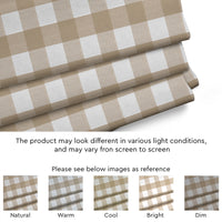 RC Yarn-Dyed Buffalo Beige Checks Fabric (1 Meter)