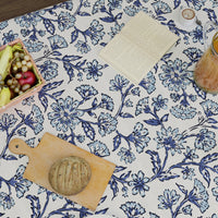 Spun Polyester Indigo Table Cloth (Pack of 1)