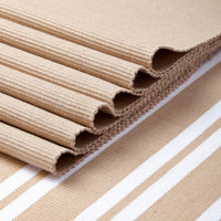 Cotton Franca Beige Table Runner+Placemat (Pack of 5)