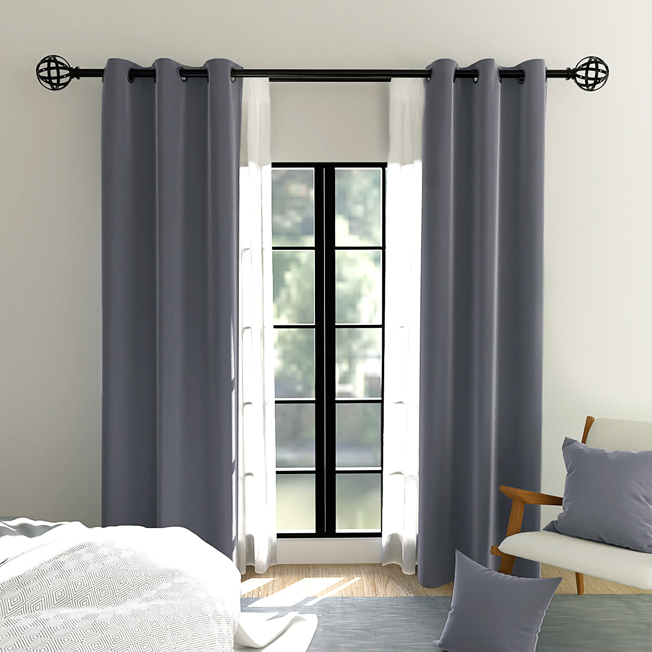 Blackout Polyester Fabric for Curtains - By the Meter - Perfect for use as Door Curtains, Window Panel Drapes for Bedrooms, Blackout Blinds