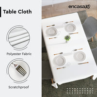 Polyester White Table Cloth (Pack of 1)