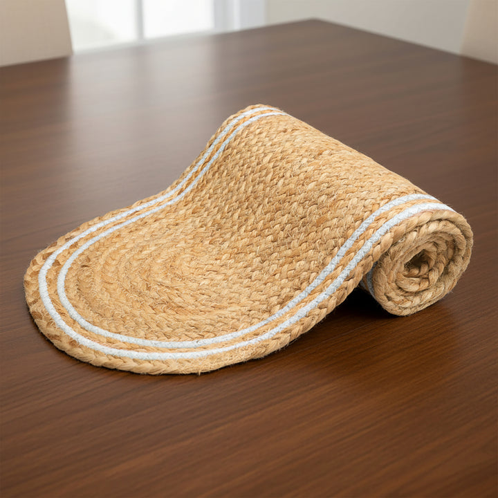 Jute Off White & Jute Natural Bleach Table Runner