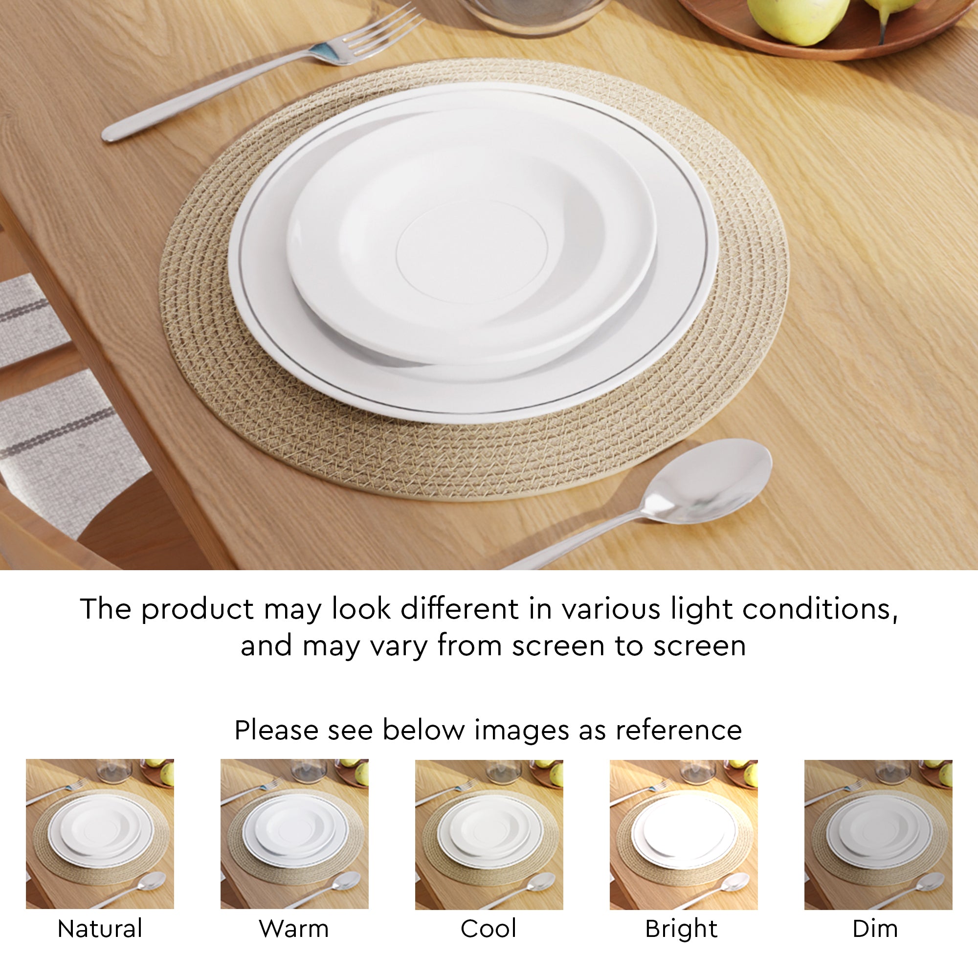 Cotton Beige Placemat (Pack of 6)