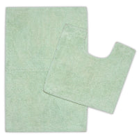 Cotton Sage Green Bathmat (Pack of 2)