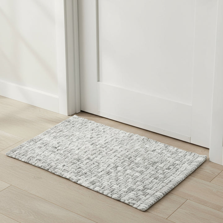 Cotton Grey Bathmat (Pack of 1)