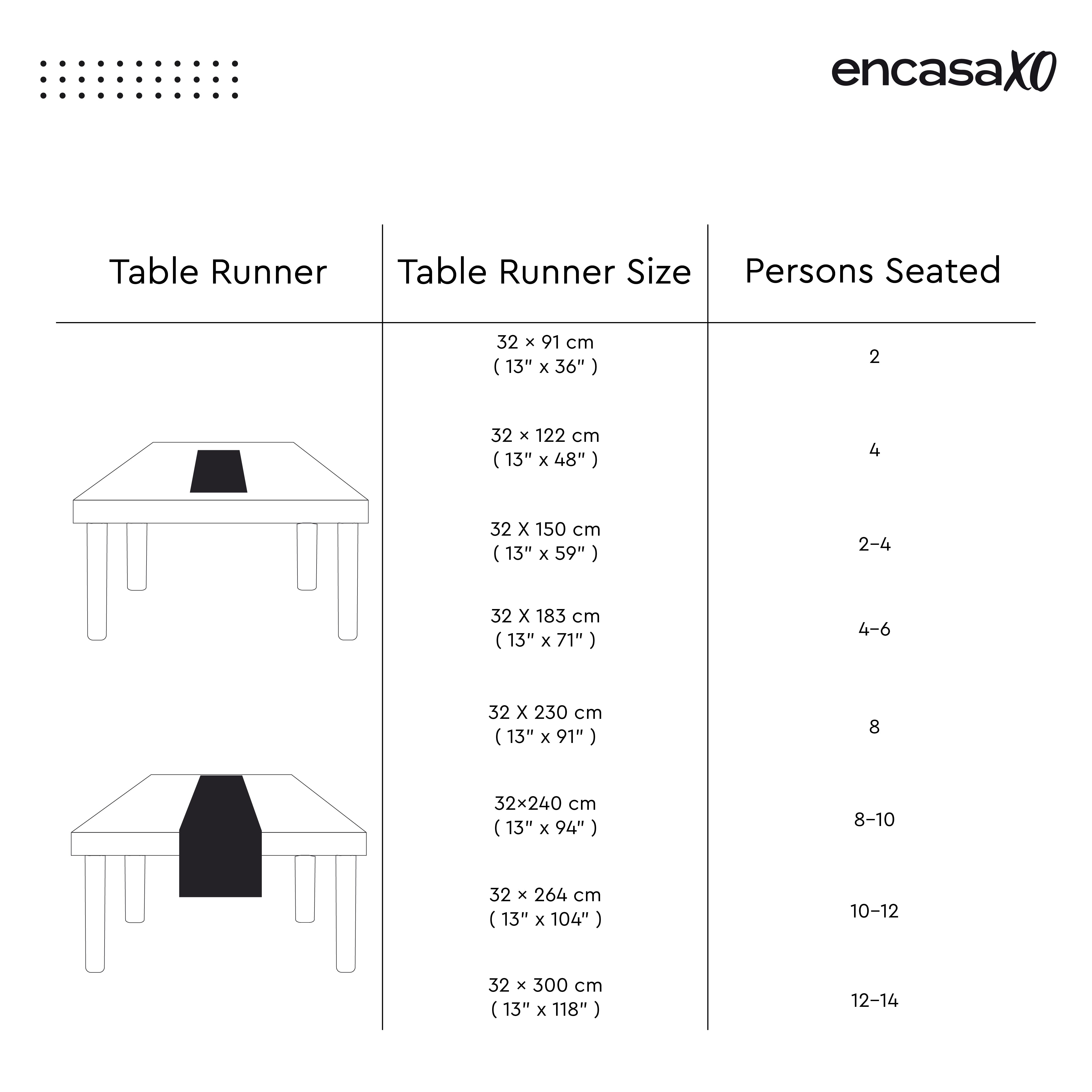 Cotton Grey Table Runner (Pack of 1)