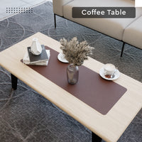 2 Sided Leather Brown & Tan Table Runner (Pack of 1)