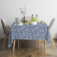 Cotton Blue Table Cloth (Pack of 1)