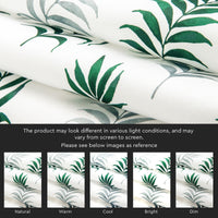 Polyester Palm Green Curtain (Pack of 2)