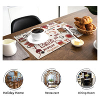Cotton Espresso Table Runner+Placemat (Pack of 5)