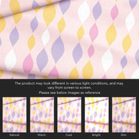 Polyester Teardrops Pink Curtain (Pack of 2)