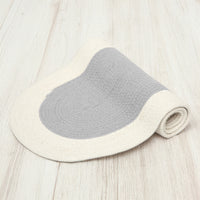 Cotton Light Grey & Off White Table Runner (Pack of 1)