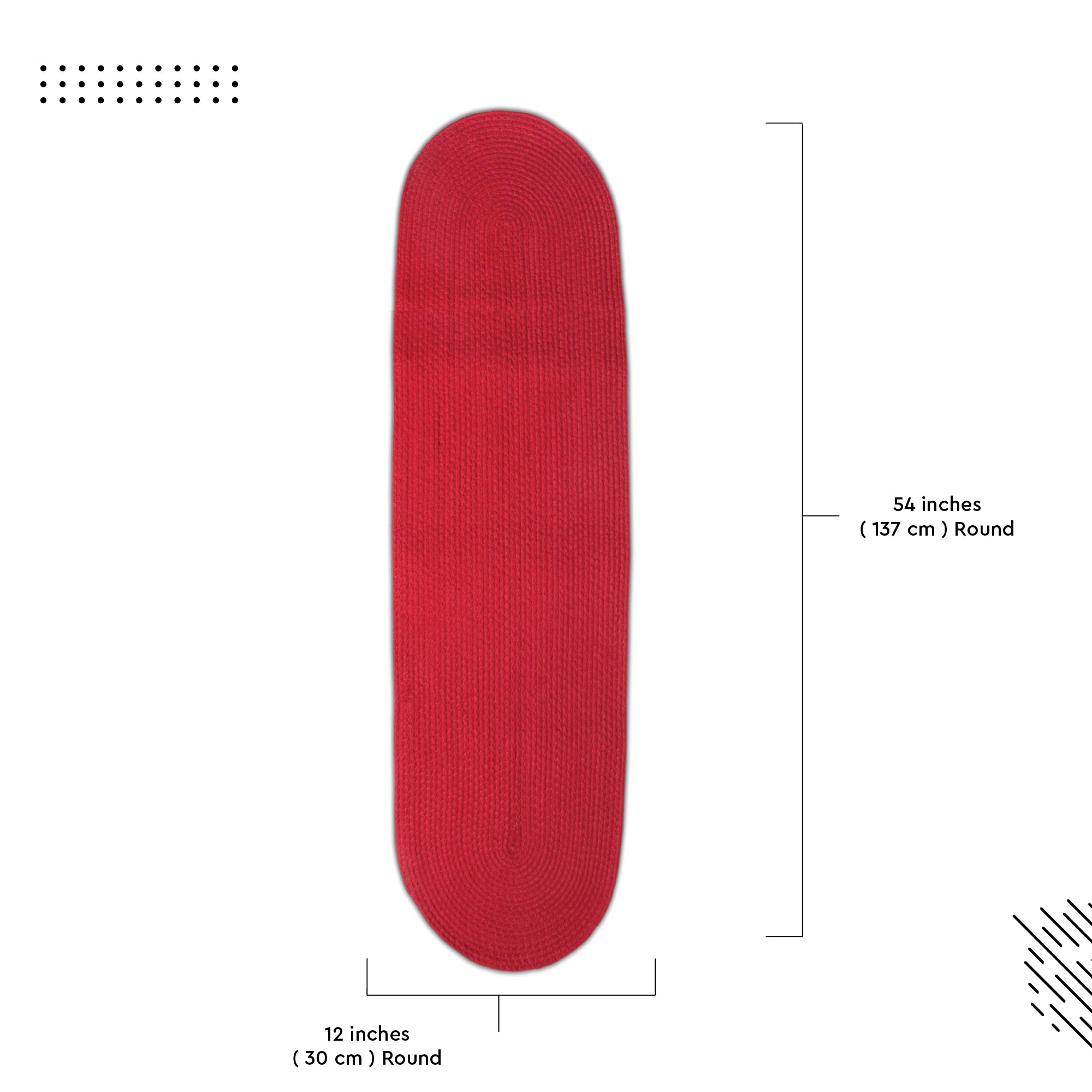 Cotton Red Table Runner (Pack of 1)