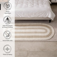Reversible Round Rug Handwoven Natural Fiber Carpet Braided Area Rug | Neutral Boho Rug for Living Room, Bedroom, Nursery | Washable Area Rug Two Tone