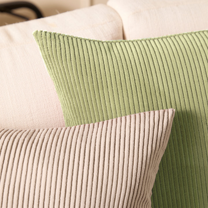 Corduroy Sage Cushion Cover (Pack of 2)