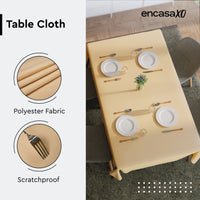 Polyester Beige Table Cloth (Pack of 1)