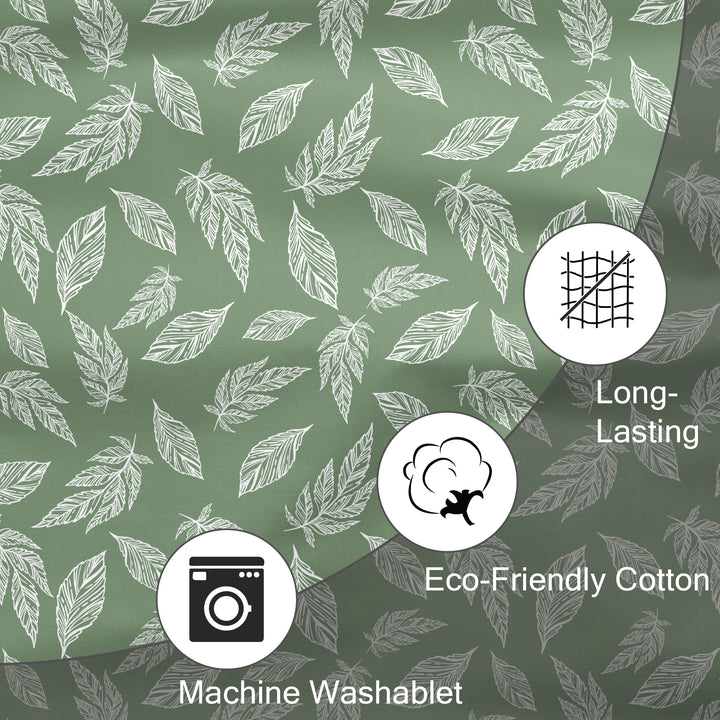 20s Sheeting Green Big Leaves Fabric (1 Meter)