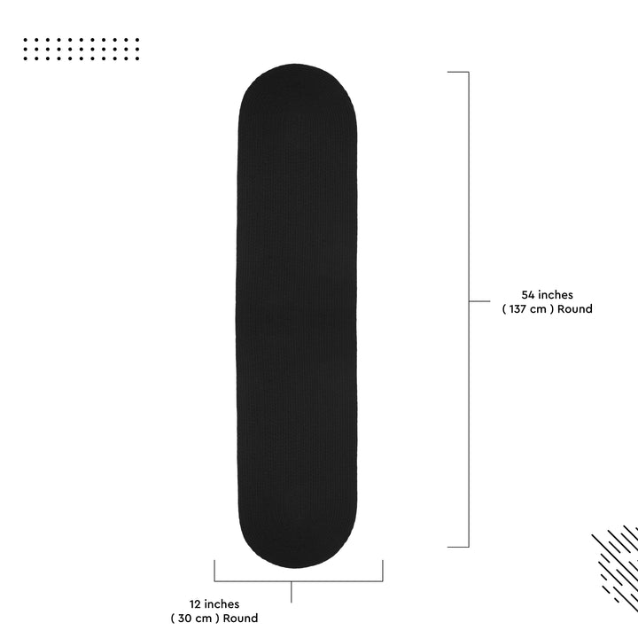 Cotton Black Table Runner (Pack of 1)