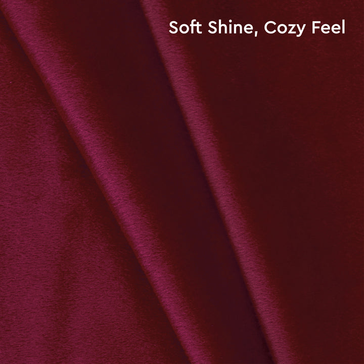 Velvet Maroon Cushion Cover (Pack of 2)