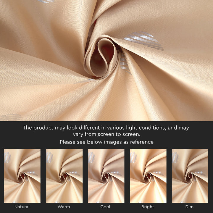 Polyester Dollar Beige Curtain (Pack of 2)