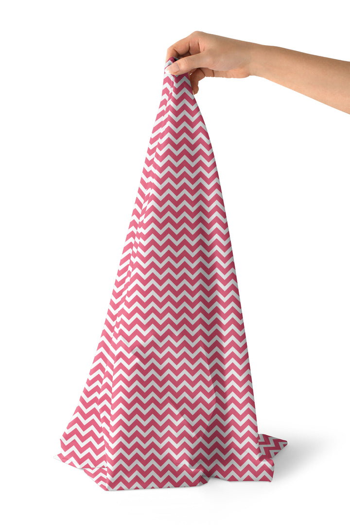 20s Sheeting Pink Chevron Fabric (1 Meter)