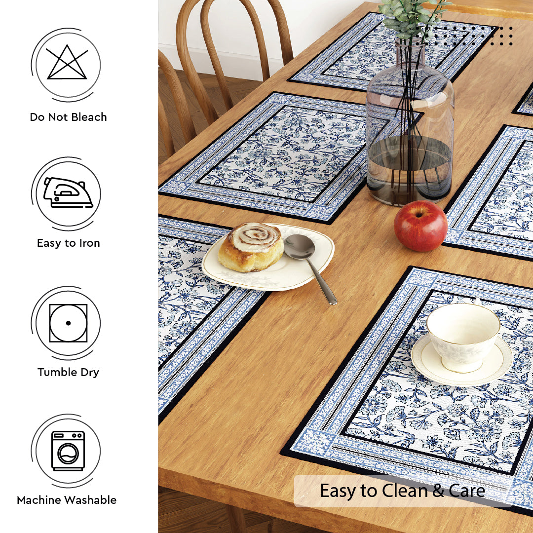 Cotton Indigo-02 Placemat (Pack of 6)