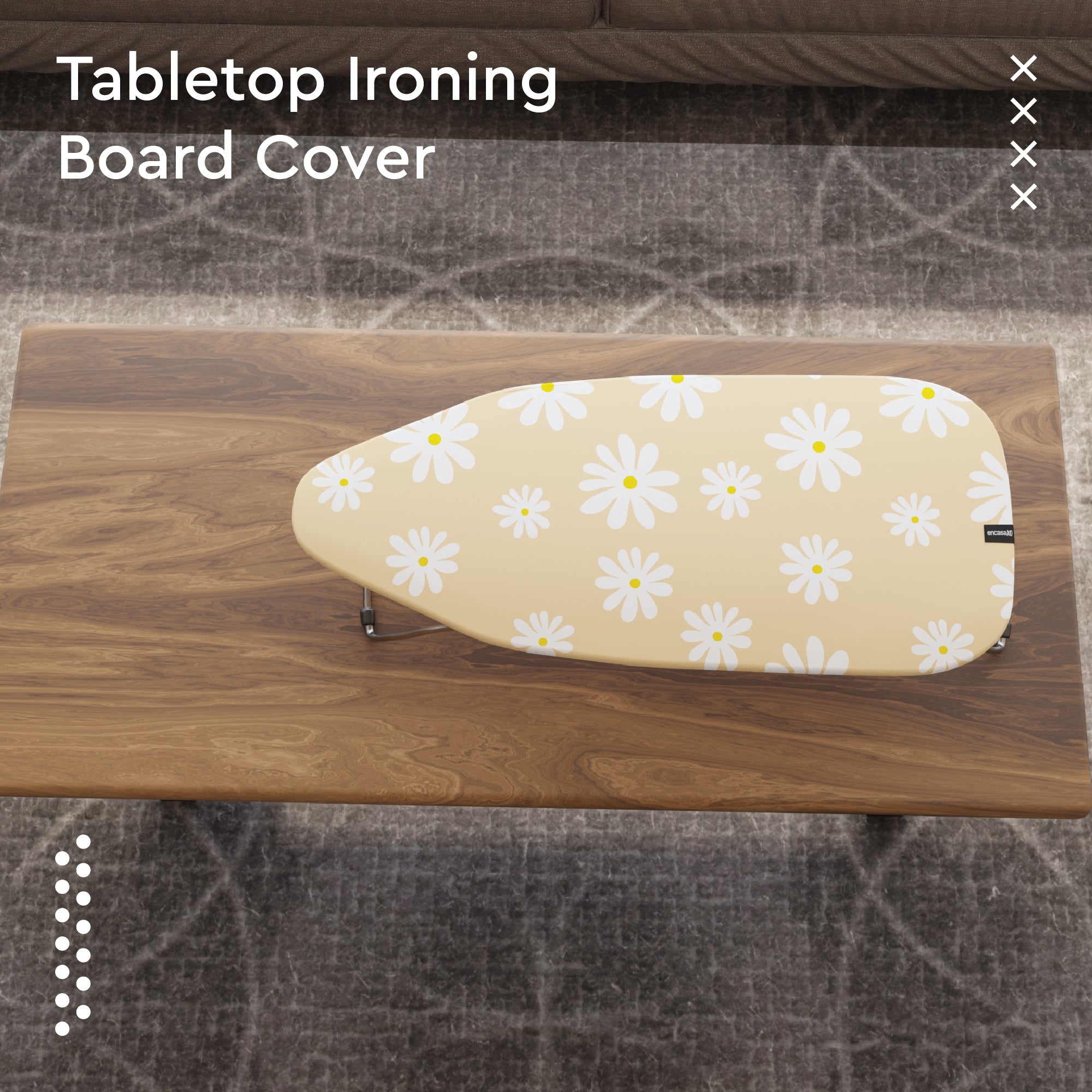 Daisy Beige Ironing Board Cover