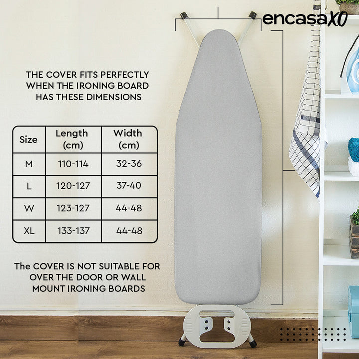 20s Sheeting - Silver Silver Luxury Ironing Board Cover (Pack of 1)