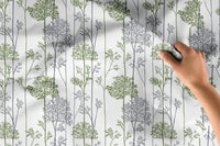 Polyester Printed Green Branches Fabric (1 Meter)