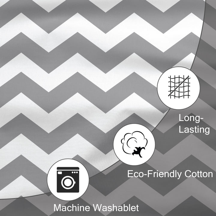 20s Sheeting Zig Zag Grey Fabric (1 Meter)