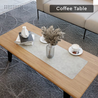 2 Sided Leather Grey & Blue Table Runner (Pack of 1)