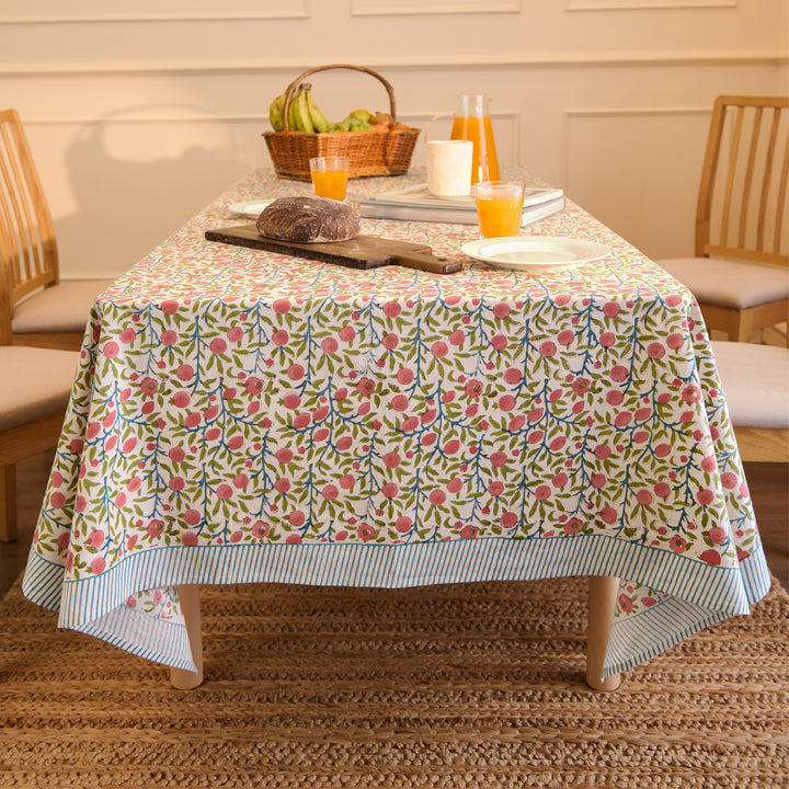 20s Cotton Twill Pink Table Cloth (Pack of 1)