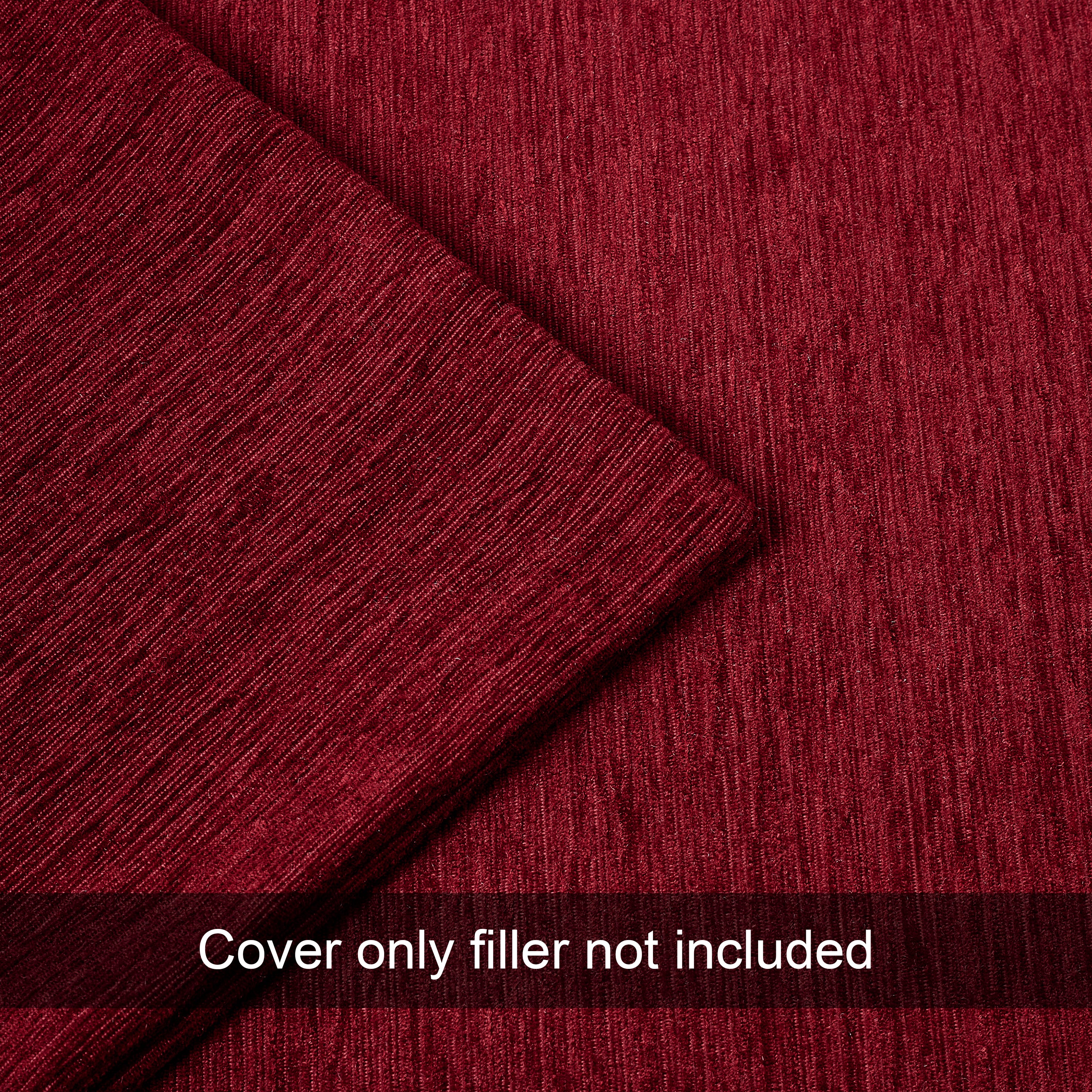 Chenille Red 1 Cushion Cover (Pack of 2)