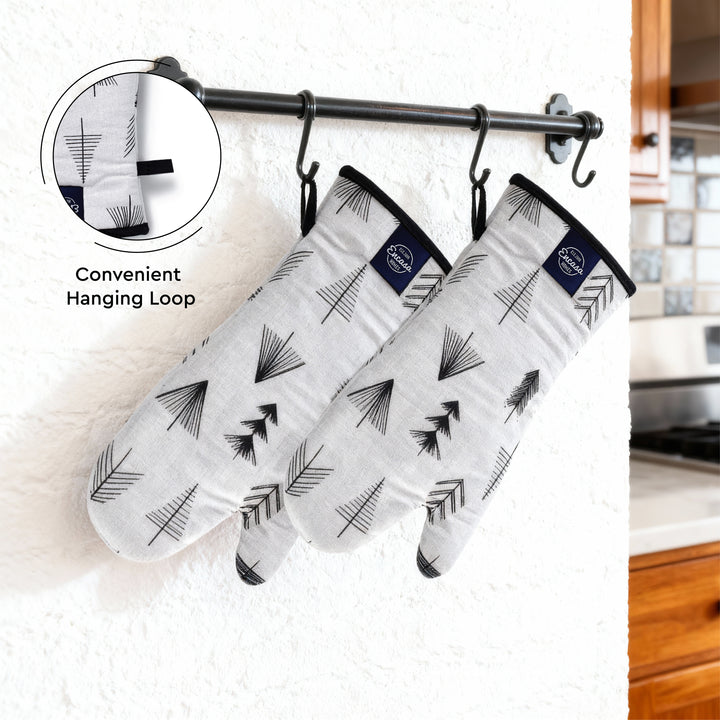 20s Sheeting Black Arrow Oven Gloves (Pack of 2)