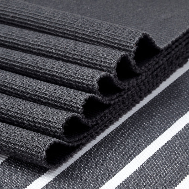 Cotton Roma Grey Table Runner+Placemat (Pack of 7)