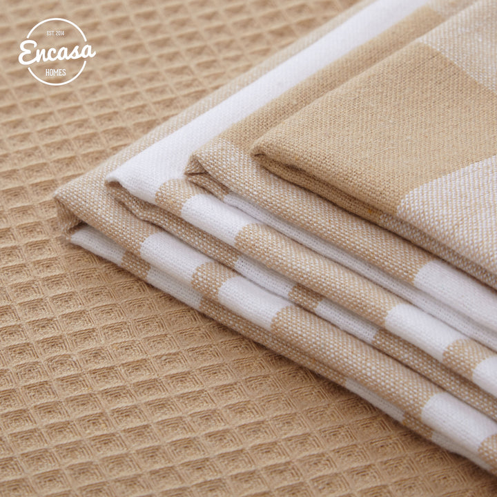 Cotton Beige Kitchen Towel (Pack of 12)