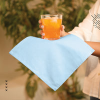 Cotton Ice Blue Table Napkins (Pack of 12)