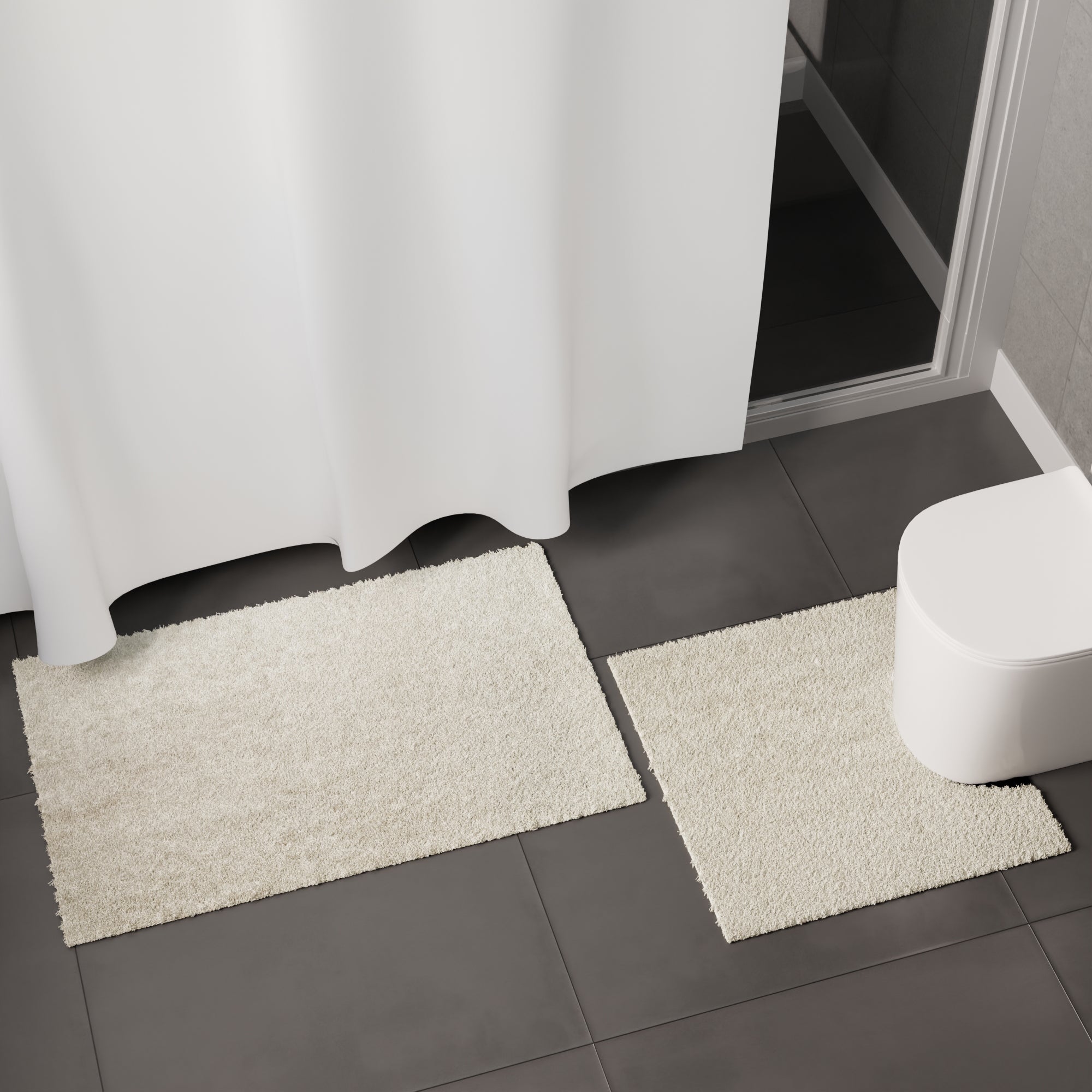 Cotton Cream Bathmat (Pack of 2)