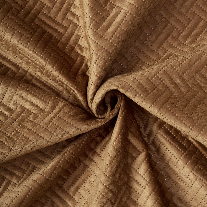 Quilted Polyester Fabric Brown Fabric