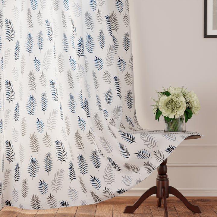 Polyester Palm Leaves Curtain (Pack of 2)