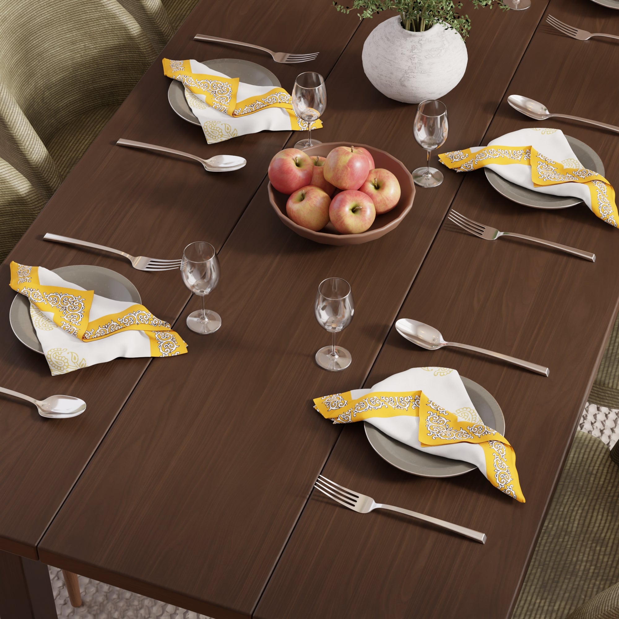 Cotton Yellow-01 Table Napkin