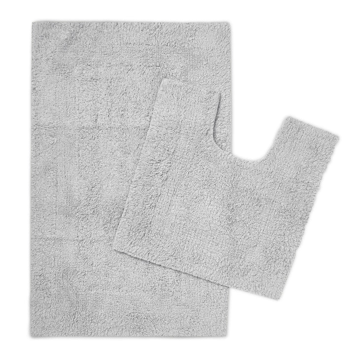 Cotton Grey Bathmat (Pack of 2)