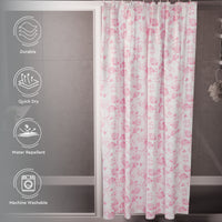 Polyester Carnations Shower Curtain (Pack of 1)