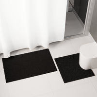 Cotton Black Bathmat (Pack of 2)
