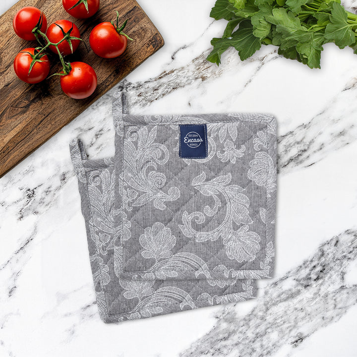 Cotton Grey Potholder (Pack of 2)