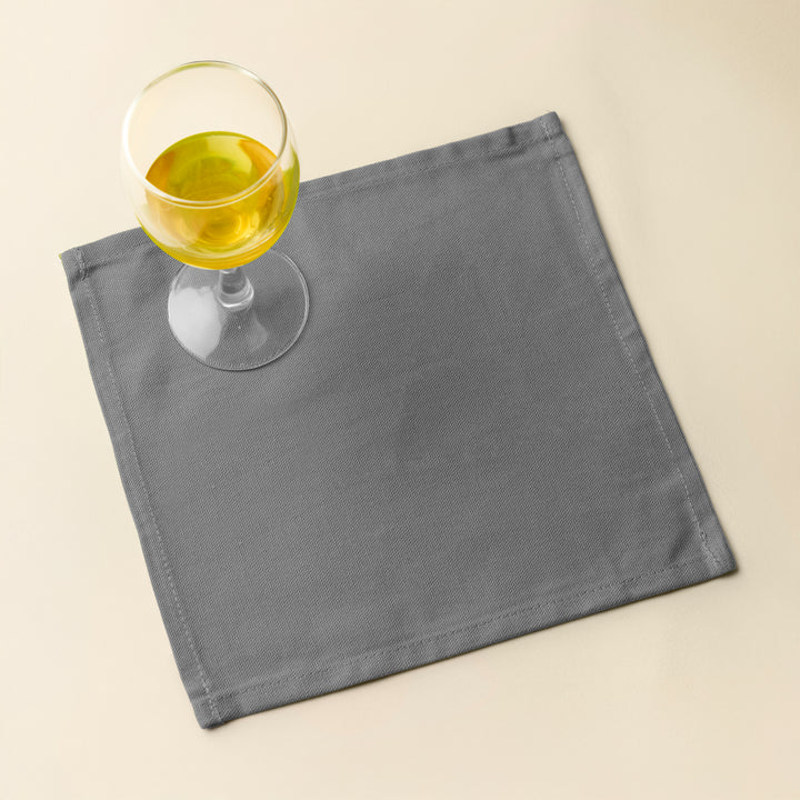 Cotton Grey Table Napkins (Pack of 12)