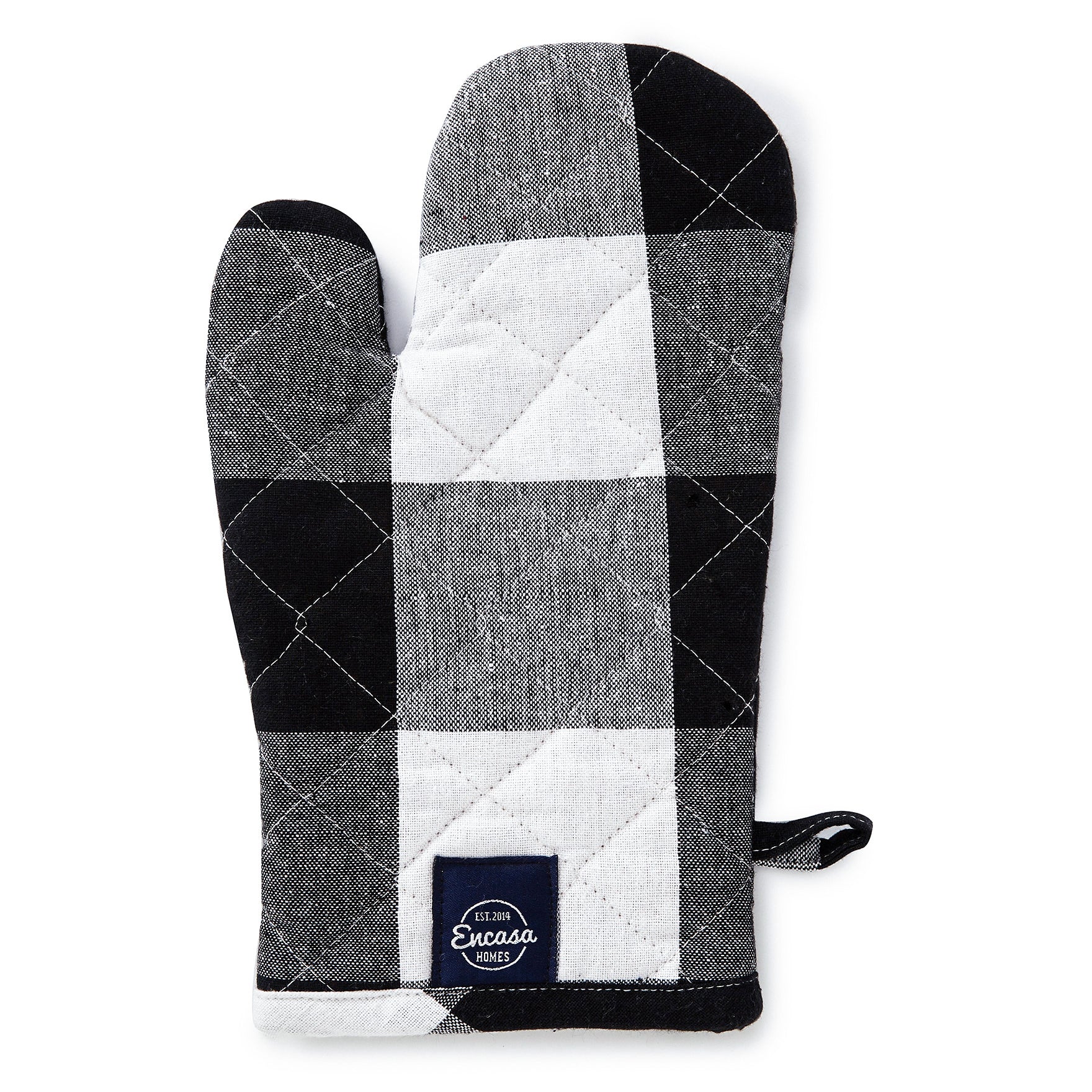 Cotton Buffalo Black Checks Oven Gloves (Pack of 2)