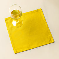 Cotton Sunbeam Yellow Table Napkins (Pack of 12)