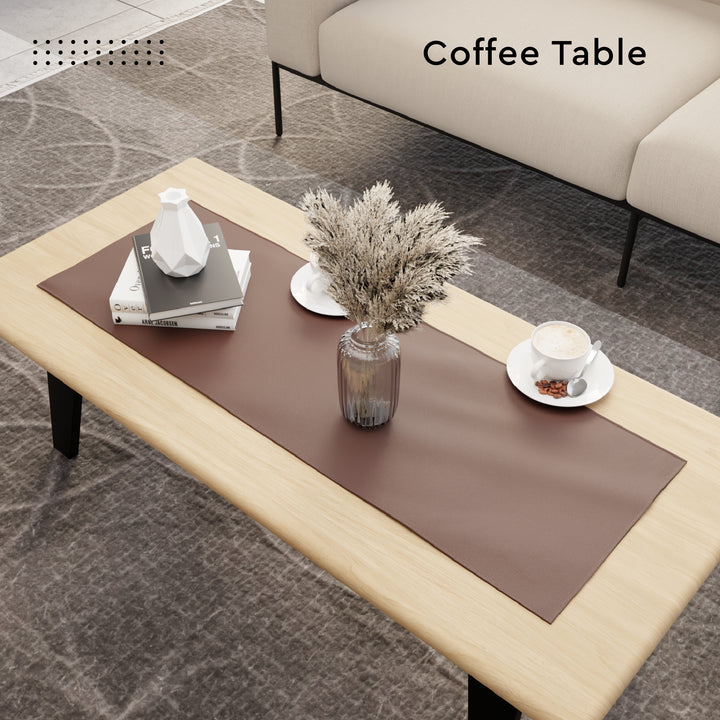 PVC Leather Chocolate Table Runner (Pack of 1)