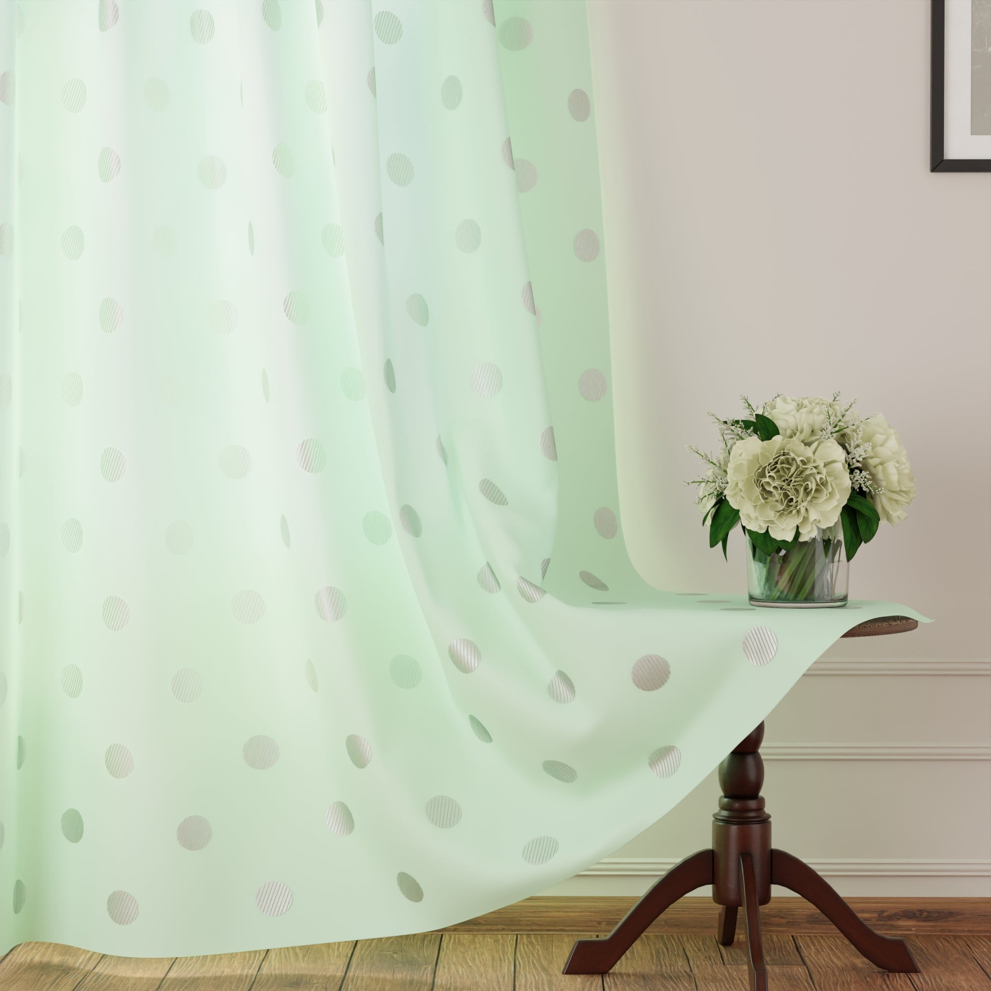 Micro Dollar Mint Curtain (Pack of 2)